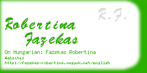 robertina fazekas business card